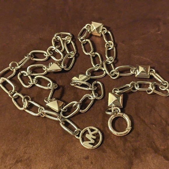 Michael Kors Accessories - Michael Kors Chain Link Adjustable Belt Light Gold Metal S/M